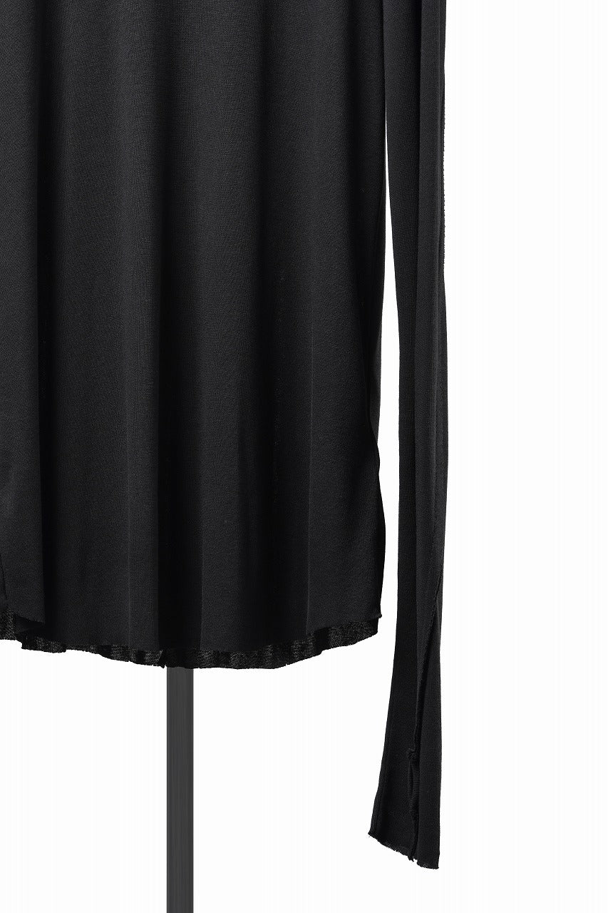 画像をギャラリービューアに読み込む, thom/krom OUTSIDE SEAMS LONG SLEEVE T-SHIRT / LIGHT &amp; SOFT RIB COTTON (BLACK)