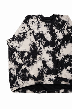 画像をギャラリービューアに読み込む, A.F ARTEFACT JUMBO CREW NECK TOPS / MOTTLED DYING (BLACK x IVORY)
