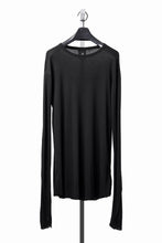 画像をギャラリービューアに読み込む, thom/krom OUTSIDE SEAMS LONG SLEEVE T-SHIRT / LIGHT &amp; SOFT RIB COTTON (BLACK)
