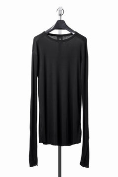 画像をギャラリービューアに読み込む, thom/krom OUTSIDE SEAMS LONG SLEEVE T-SHIRT / LIGHT &amp; SOFT RIB COTTON (BLACK)