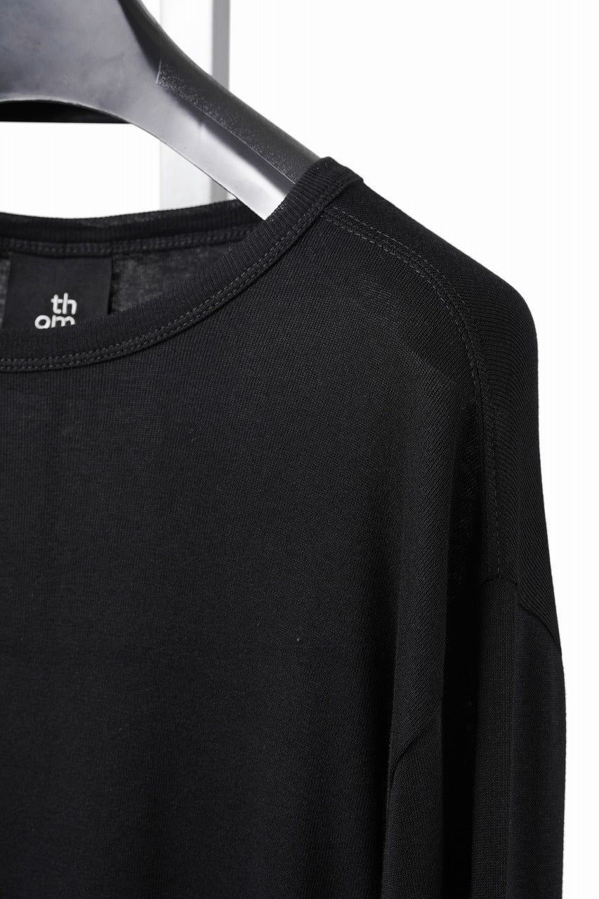 画像をギャラリービューアに読み込む, thom/krom OUTSIDE SEAMS LONG SLEEVE T-SHIRT / LIGHT &amp; SOFT RIB COTTON (BLACK)