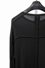 画像をギャラリービューアに読み込む, thom/krom OUTSIDE SEAMS LONG SLEEVE T-SHIRT / LIGHT &amp; SOFT RIB COTTON (BLACK)
