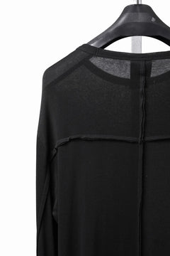 画像をギャラリービューアに読み込む, thom/krom OUTSIDE SEAMS LONG SLEEVE T-SHIRT / LIGHT &amp; SOFT RIB COTTON (BLACK)