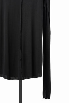 画像をギャラリービューアに読み込む, thom/krom OUTSIDE SEAMS LONG SLEEVE T-SHIRT / LIGHT &amp; SOFT RIB COTTON (BLACK)