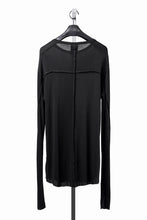 画像をギャラリービューアに読み込む, thom/krom OUTSIDE SEAMS LONG SLEEVE T-SHIRT / LIGHT &amp; SOFT RIB COTTON (BLACK)
