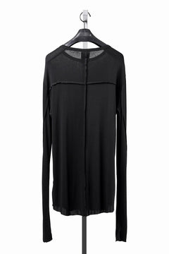 画像をギャラリービューアに読み込む, thom/krom OUTSIDE SEAMS LONG SLEEVE T-SHIRT / LIGHT &amp; SOFT RIB COTTON (BLACK)