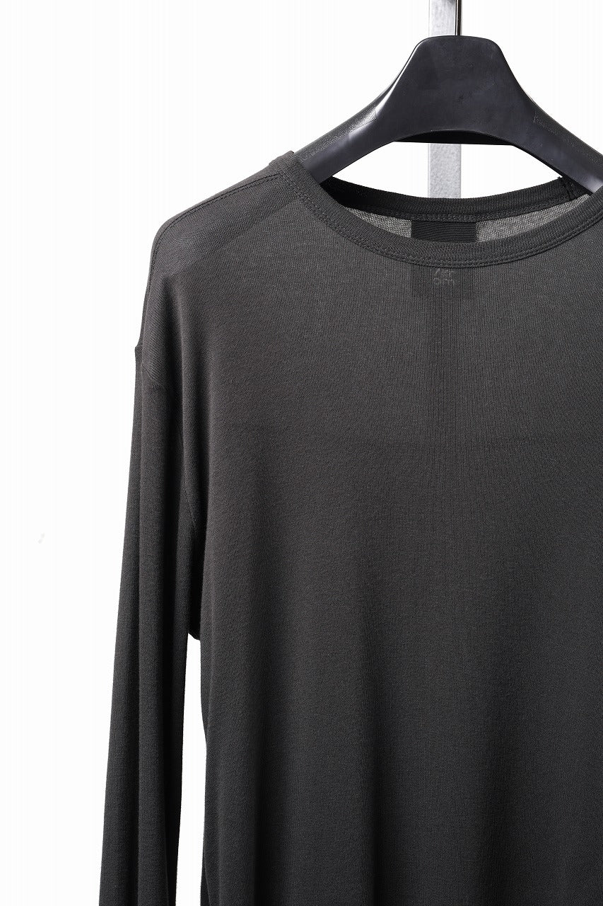 画像をギャラリービューアに読み込む, thom/krom OUTSIDE SEAMS LONG SLEEVE T-SHIRT / LIGHT &amp; SOFT RIB COTTON (COLD BROWN)