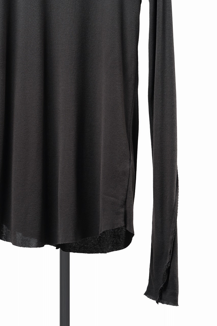 画像をギャラリービューアに読み込む, thom/krom OUTSIDE SEAMS LONG SLEEVE T-SHIRT / LIGHT &amp; SOFT RIB COTTON (COLD BROWN)
