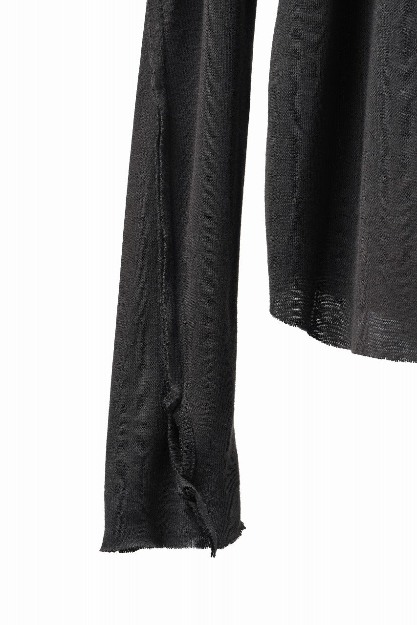 画像をギャラリービューアに読み込む, thom/krom OUTSIDE SEAMS LONG SLEEVE T-SHIRT / LIGHT &amp; SOFT RIB COTTON (COLD BROWN)
