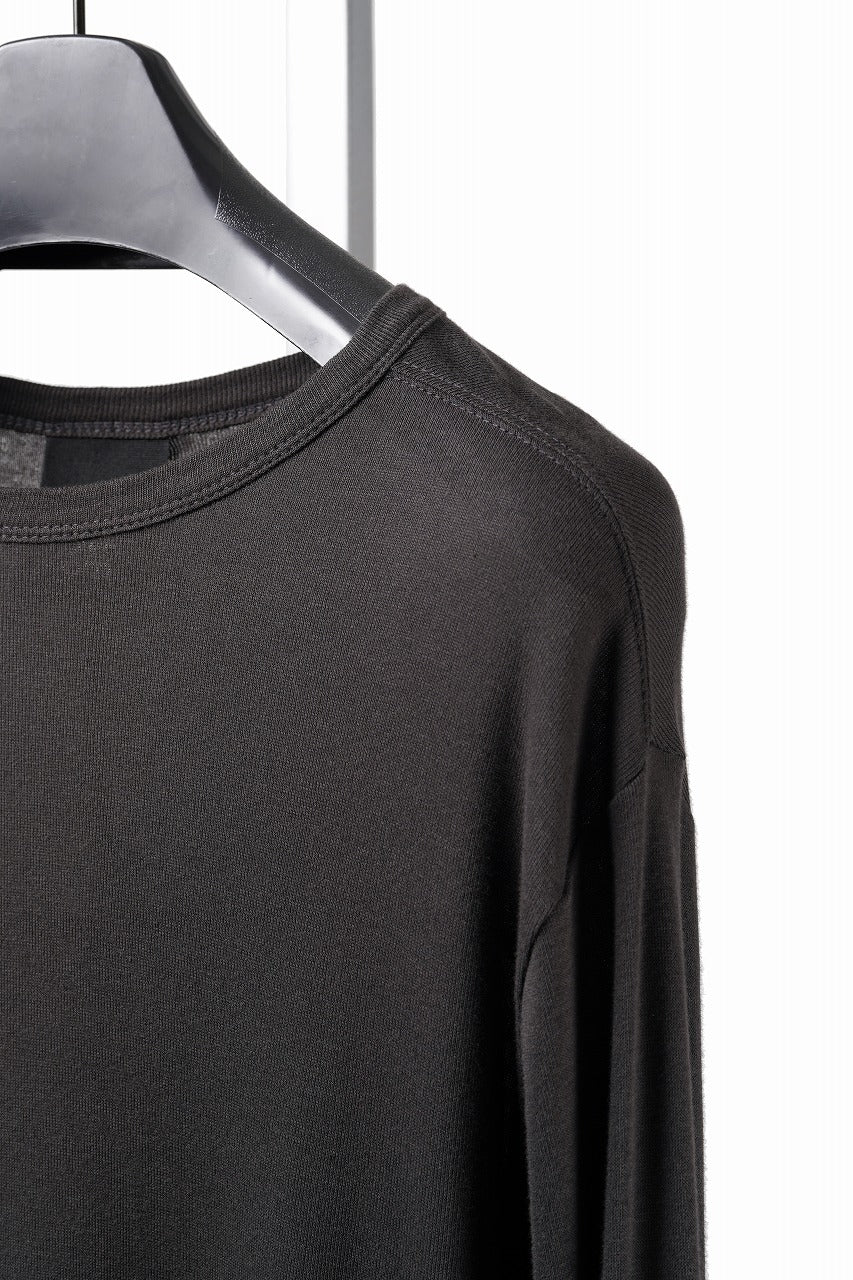 画像をギャラリービューアに読み込む, thom/krom OUTSIDE SEAMS LONG SLEEVE T-SHIRT / LIGHT &amp; SOFT RIB COTTON (COLD BROWN)