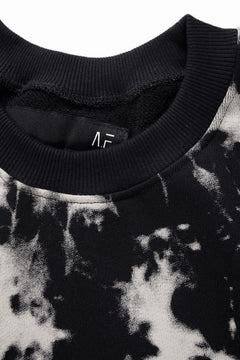 画像をギャラリービューアに読み込む, A.F ARTEFACT JUMBO CREW NECK TOPS / MOTTLED DYING (BLACK x IVORY)