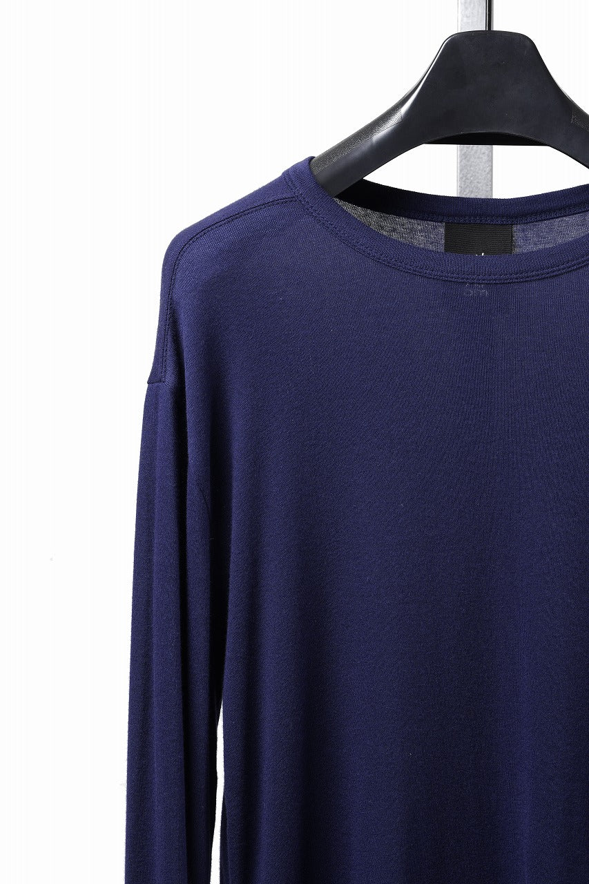 画像をギャラリービューアに読み込む, thom/krom OUTSIDE SEAMS LONG SLEEVE T-SHIRT / LIGHT &amp; SOFT RIB COTTON (ECLIPSE BLUE)