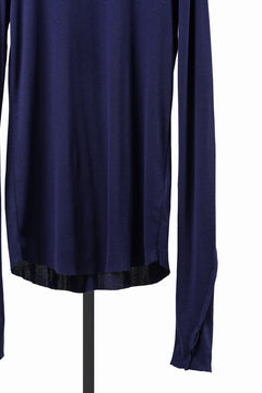 画像をギャラリービューアに読み込む, thom/krom OUTSIDE SEAMS LONG SLEEVE T-SHIRT / LIGHT &amp; SOFT RIB COTTON (ECLIPSE BLUE)