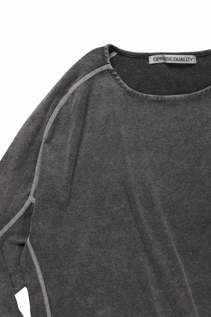 画像をギャラリービューアに読み込む, OPPOSE DUALITY ERGONOMIC LS T-SHIRTS / DYED cordura MIXED COTTON (GRAY)