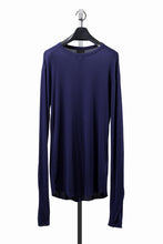 画像をギャラリービューアに読み込む, thom/krom OUTSIDE SEAMS LONG SLEEVE T-SHIRT / LIGHT &amp; SOFT RIB COTTON (ECLIPSE BLUE)