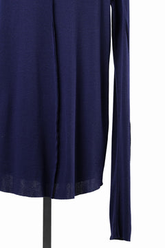 画像をギャラリービューアに読み込む, thom/krom OUTSIDE SEAMS LONG SLEEVE T-SHIRT / LIGHT &amp; SOFT RIB COTTON (ECLIPSE BLUE)