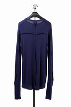 画像をギャラリービューアに読み込む, thom/krom OUTSIDE SEAMS LONG SLEEVE T-SHIRT / LIGHT &amp; SOFT RIB COTTON (ECLIPSE BLUE)