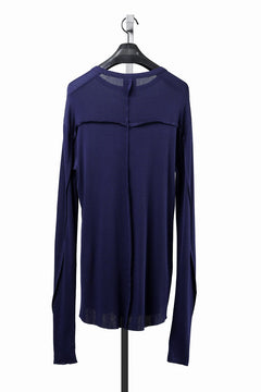 画像をギャラリービューアに読み込む, thom/krom OUTSIDE SEAMS LONG SLEEVE T-SHIRT / LIGHT &amp; SOFT RIB COTTON (ECLIPSE BLUE)