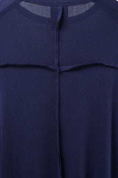 画像をギャラリービューアに読み込む, thom/krom OUTSIDE SEAMS LONG SLEEVE T-SHIRT / LIGHT &amp; SOFT RIB COTTON (ECLIPSE BLUE)