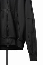 画像をギャラリービューアに読み込む, thom/krom RAGLAN SLEEVE ZIP UP HOODIE / SOFT COTTON SWEAT (BLACK)