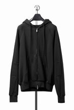 画像をギャラリービューアに読み込む, thom/krom RAGLAN SLEEVE ZIP UP HOODIE / SOFT COTTON SWEAT (BLACK)