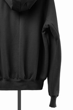 画像をギャラリービューアに読み込む, thom/krom RAGLAN SLEEVE ZIP UP HOODIE / SOFT COTTON SWEAT (BLACK)