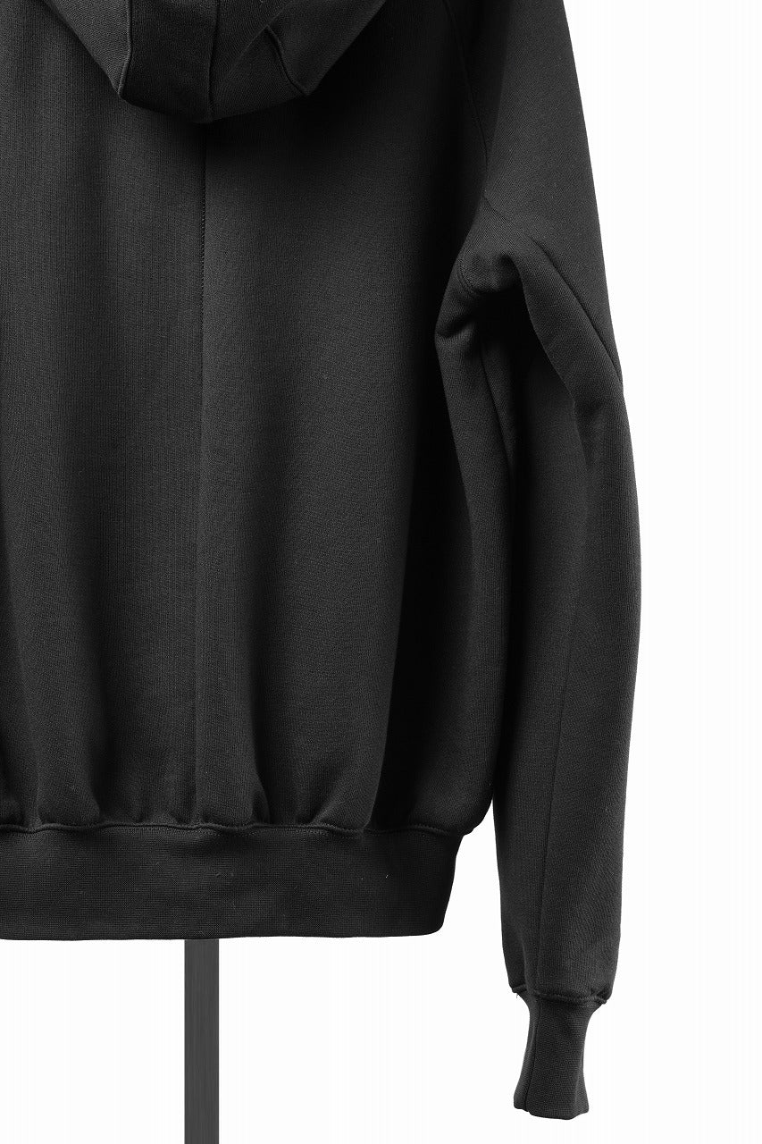 画像をギャラリービューアに読み込む, thom/krom RAGLAN SLEEVE ZIP UP HOODIE / SOFT COTTON SWEAT (BLACK)