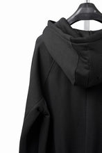 画像をギャラリービューアに読み込む, thom/krom RAGLAN SLEEVE ZIP UP HOODIE / SOFT COTTON SWEAT (BLACK)