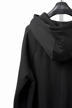 画像をギャラリービューアに読み込む, thom/krom RAGLAN SLEEVE ZIP UP HOODIE / SOFT COTTON SWEAT (BLACK)
