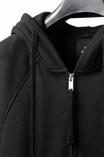 画像をギャラリービューアに読み込む, thom/krom OVERSIZED SLEEVELESS ZIP UP HOODIE / SOFT COTTON SWEAT (BLACK)