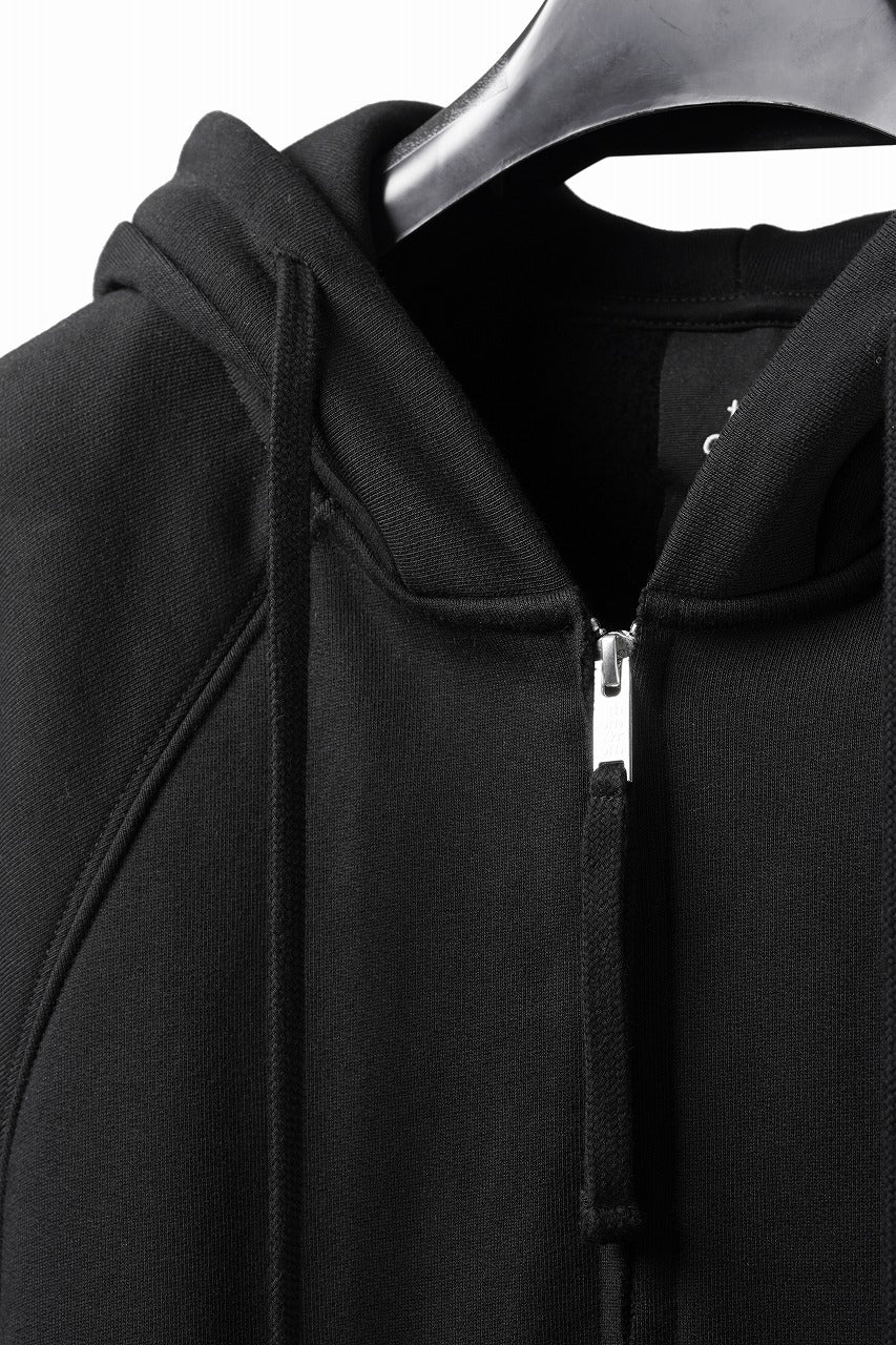 画像をギャラリービューアに読み込む, thom/krom OVERSIZED SLEEVELESS ZIP UP HOODIE / SOFT COTTON SWEAT (BLACK)