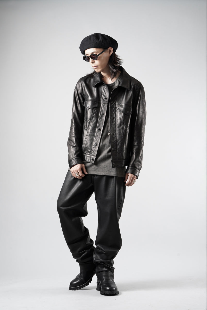 画像をギャラリービューアに読み込む, A LEATHER 3rd Jacket / SMOOTH COWHIDE (BLACK)