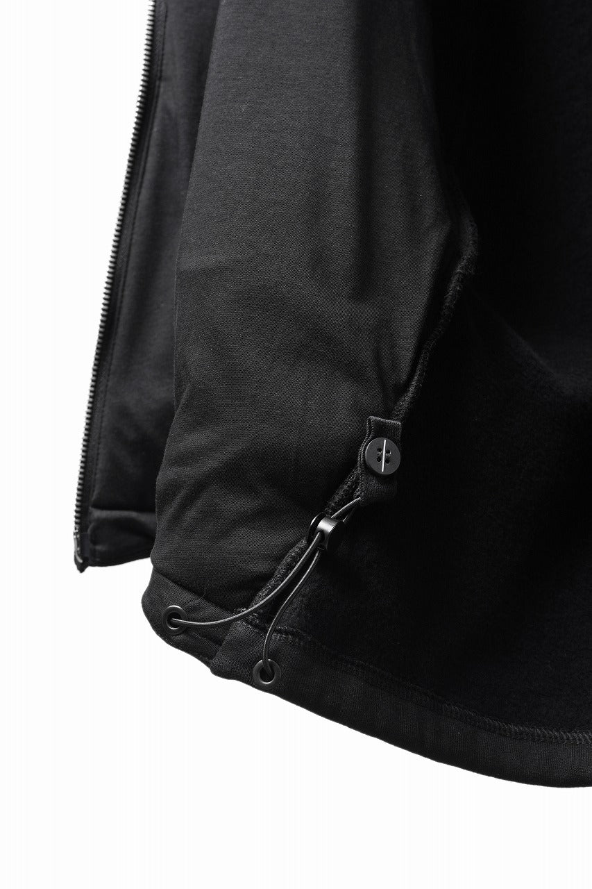 画像をギャラリービューアに読み込む, thom/krom OVERSIZED SLEEVELESS ZIP UP HOODIE / SOFT COTTON SWEAT (BLACK)