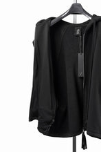 画像をギャラリービューアに読み込む, thom/krom OVERSIZED SLEEVELESS ZIP UP HOODIE / SOFT COTTON SWEAT (BLACK)