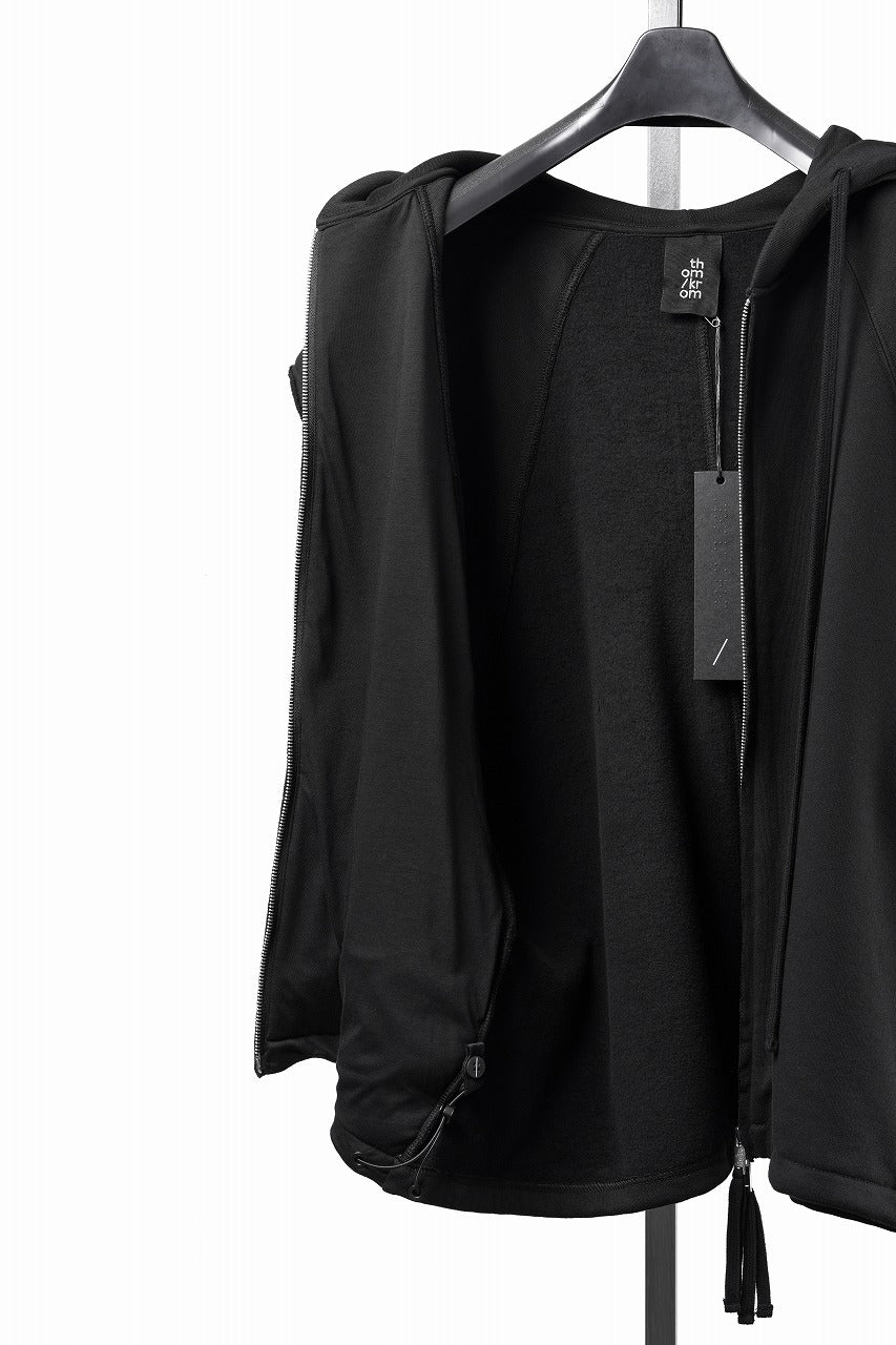 画像をギャラリービューアに読み込む, thom/krom OVERSIZED SLEEVELESS ZIP UP HOODIE / SOFT COTTON SWEAT (BLACK)