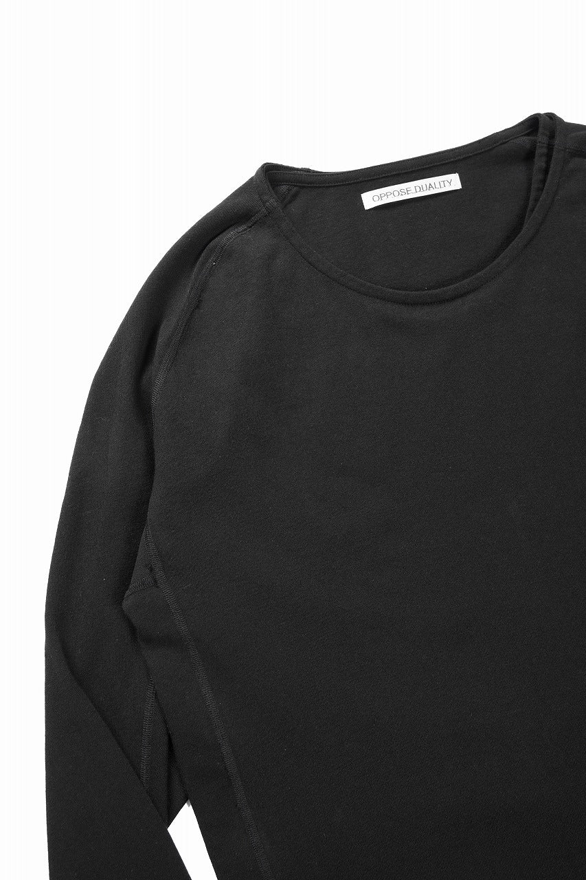 画像をギャラリービューアに読み込む, OPPOSE DUALITY ONE SIDE HALF LONG SLEEVE T-SHIRT (BLACK)