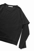 画像をギャラリービューアに読み込む, OPPOSE DUALITY ONE SIDE HALF LONG SLEEVE T-SHIRT (BLACK)