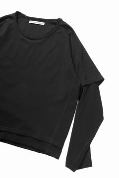 画像をギャラリービューアに読み込む, OPPOSE DUALITY ONE SIDE HALF LONG SLEEVE T-SHIRT (BLACK)