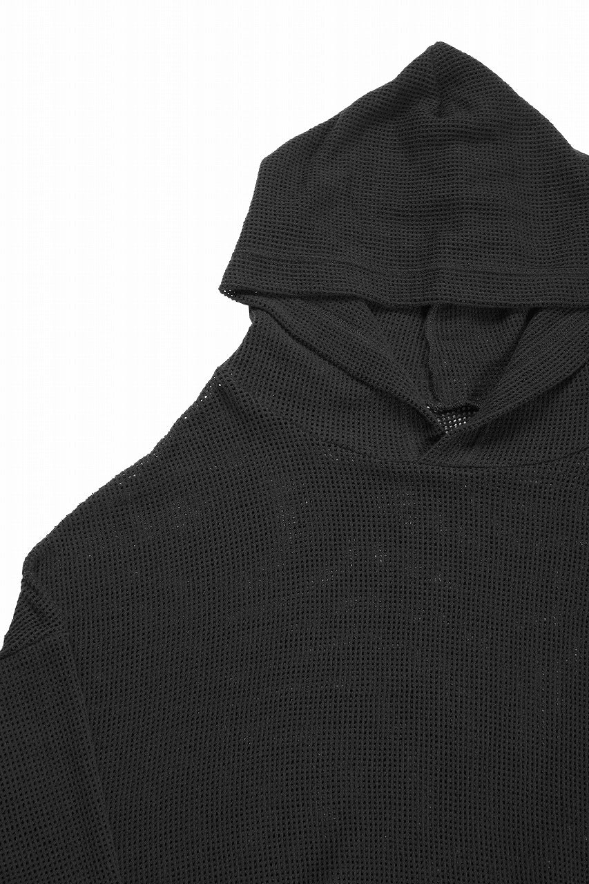 A.F ARTEFACT MESH KNIT HOODIE (BLACK)