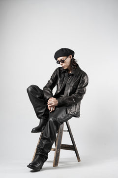 画像をギャラリービューアに読み込む, A LEATHER 3rd Jacket / SMOOTH COWHIDE (BLACK)