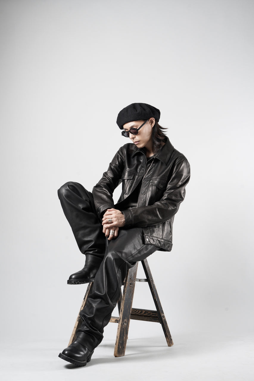 画像をギャラリービューアに読み込む, A LEATHER 3rd Jacket / SMOOTH COWHIDE (BLACK)