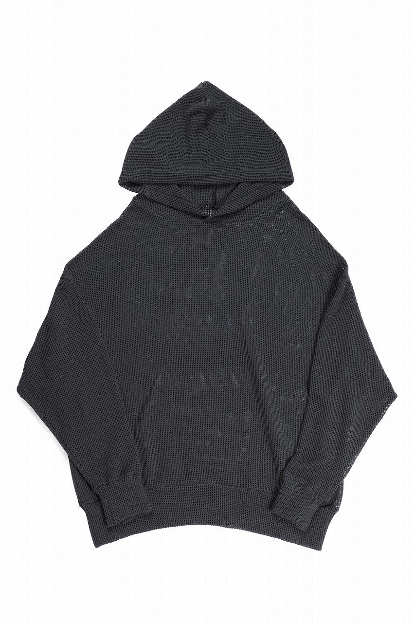 A.F ARTEFACT MESH KNIT HOODIE (CHARCOAL)
