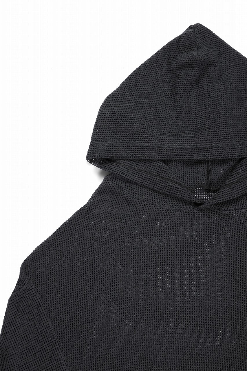 A.F ARTEFACT MESH KNIT HOODIE (CHARCOAL)