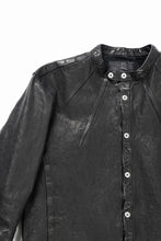 画像をギャラリービューアに読み込む, ISAMU KATAYAMA BACKLASH JAPAN CALF NATURAL DYED “GARMENT-WASH” SHIRT (BLACK)
