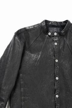 画像をギャラリービューアに読み込む, ISAMU KATAYAMA BACKLASH JAPAN CALF NATURAL DYED “GARMENT-WASH” SHIRT (BLACK)