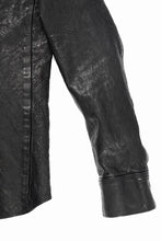 画像をギャラリービューアに読み込む, ISAMU KATAYAMA BACKLASH JAPAN CALF NATURAL DYED “GARMENT-WASH” SHIRT (BLACK)