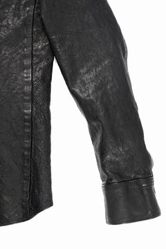 画像をギャラリービューアに読み込む, ISAMU KATAYAMA BACKLASH JAPAN CALF NATURAL DYED “GARMENT-WASH” SHIRT (BLACK)