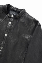 画像をギャラリービューアに読み込む, ISAMU KATAYAMA BACKLASH JAPAN CALF NATURAL DYED “GARMENT-WASH” SHIRT (BLACK)