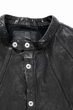 画像をギャラリービューアに読み込む, ISAMU KATAYAMA BACKLASH JAPAN CALF NATURAL DYED “GARMENT-WASH” SHIRT (BLACK)