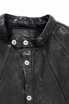 画像をギャラリービューアに読み込む, ISAMU KATAYAMA BACKLASH JAPAN CALF NATURAL DYED “GARMENT-WASH” SHIRT (BLACK)